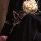 Composite Rose with wire and jewel stem