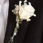 White rose boutonniere