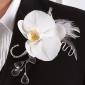 White orchid boutonniere