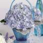 Blue basket arrangement