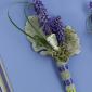 Blue linear corsage
