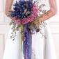 Blue & lavender bridal bouquet