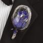 Glittered blue-dyed rose boutonniere