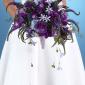 Blue and purple bridal bouquet