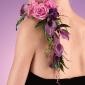 Dramatic shoulder corsage