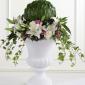 Altar arrangement with salal sphere