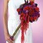 Red and purple bridal bouquet