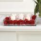 Rose petal and votive altar arrangement