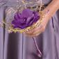 Purple orchid bridesmaid bouquet