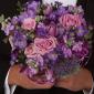 Purple textural bridal bouquet