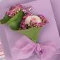 Lavender button mum boutonniere