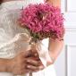 Pink nerine bridal bouquet