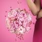 Pink peony pomander bouquet