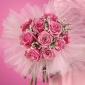 Pink rose bridesmaid bouquet