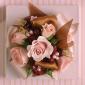 Pink and brown corsage