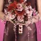 Pink and brown bridal bouquet