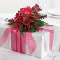 Ribbon wrapped box centerpiece