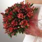Alstroemeria and hypericum bouquet