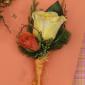 Orange & yellow rose boutonniere