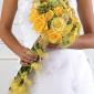 Yellow rose bridal bouquet