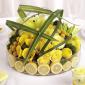 Yellow reception centerpiece