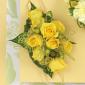 Yellow spray rose corsage