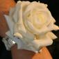 White composite rose wristlet