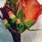 Orange rose boutonniere
