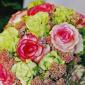 Pink and green bouquet