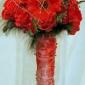 Red clutch bouquet