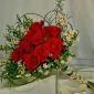 Red spray rose bouquet